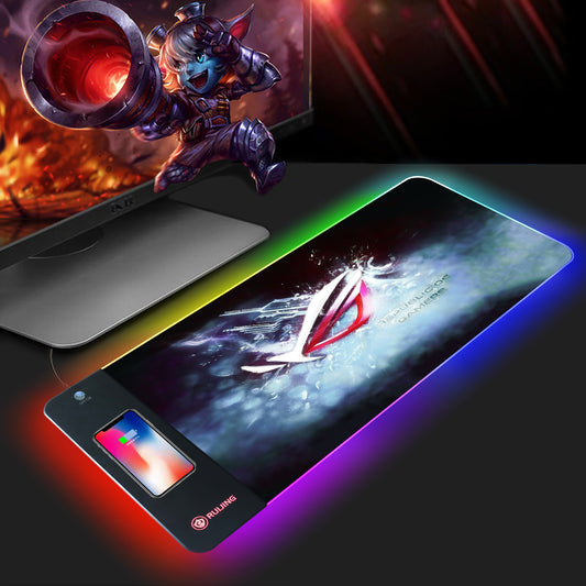 Led Gaming Mouse Pad Custom LOGO Larger Gaming 10-15w  RGB Wireless Changing